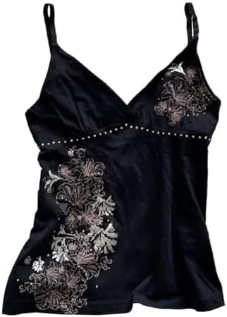 Womens Y2K Emo Grunge Tank Top Graphic Vintage Print Mini Gothic Sexy Camis - Image 11