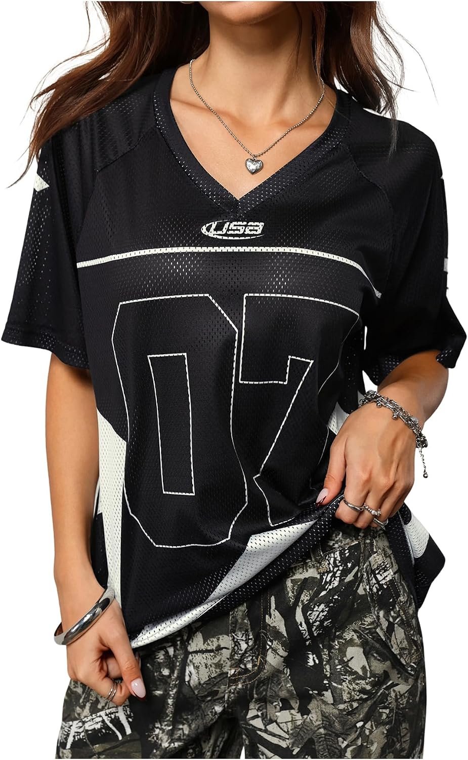 SOLY HUX Women's Y2k Jersey Shirts Graphic Oversized Tops - Image 13