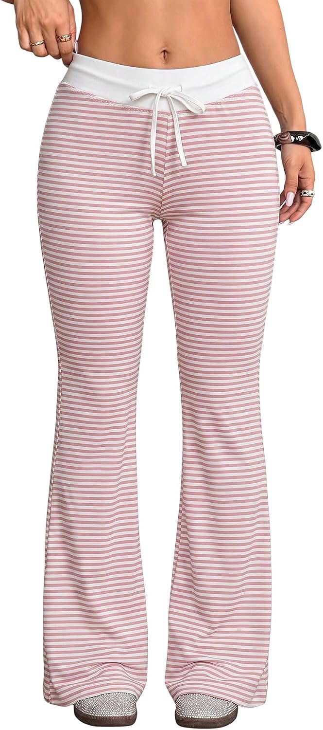 SOLY HUX Women's Emo Goth Grunge Pants Bootcut Bell Bottoms Leggings - Image 3